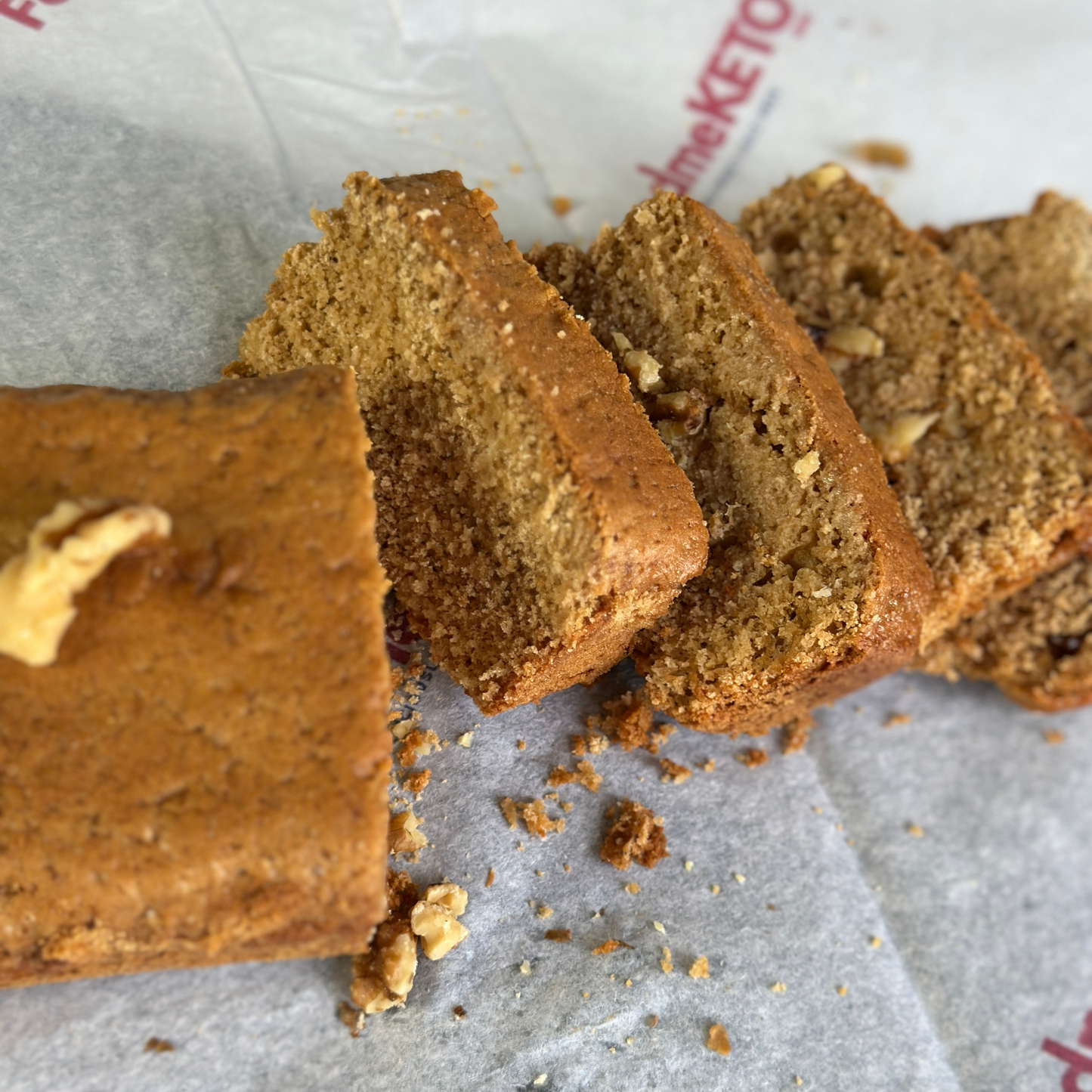 KETO WALNUT COFFEE LOAF CAKE