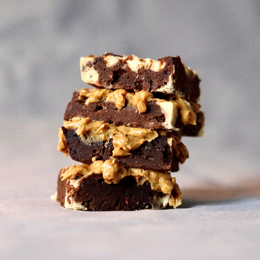 Keto Brownie with Peanut & Cream Cheese | FeedmeKETO